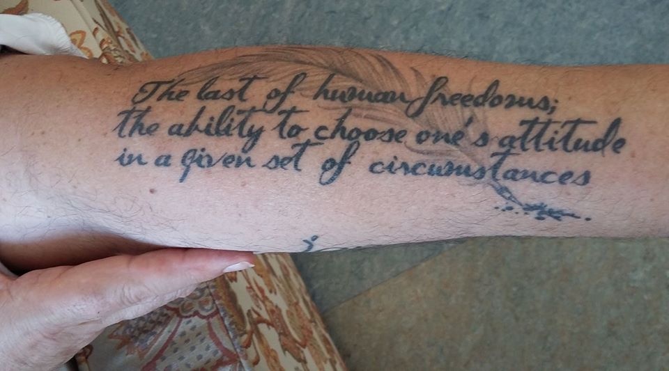 Left and Right Arm Tattoo Quotes | Jade Mountains Buddha Hall